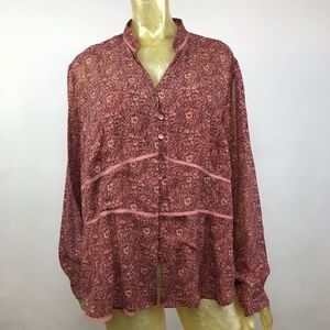 Style & Co. Plus Size 20W Button Front Blouse **